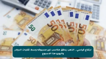 ارتفاع قياسي.. الذهب يحقق مكاسب غير مسبوقة وسط تقلبات الدولار واليورو هذا الأسبوع